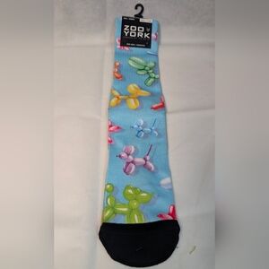 Zoo York Blue Socks with Balloon Animal Design